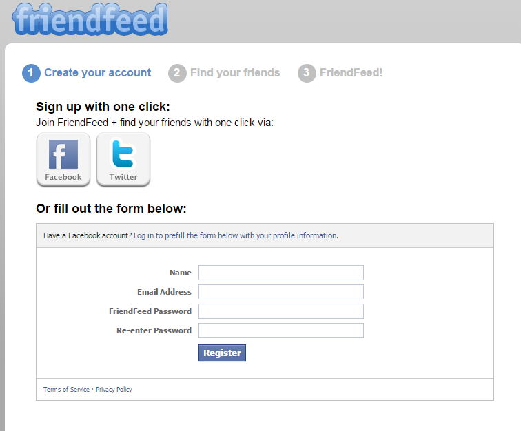 How To Create FriendFeed Account Step by Step