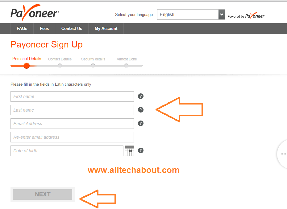 Step by Step Guide to Create Payoneer