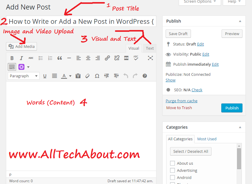 How to Write or Add a New Post in WordPress