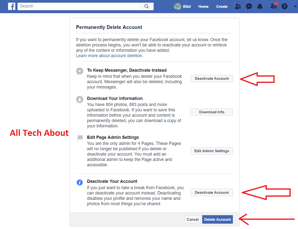 How To Close A Facebook Account