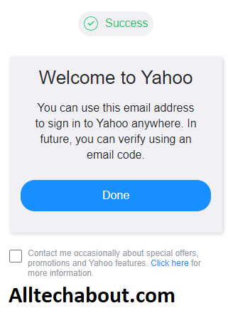 created a Yahoo account